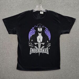 WWE Men Shirt Large Black Undertaker Dead Man Walking Retro Wrestling Tee